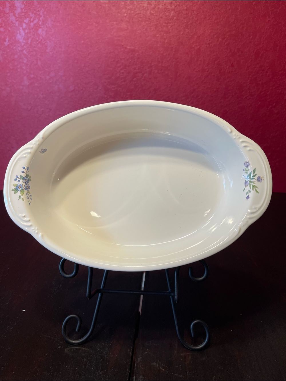 Vintage Pfaltzgraff "Meadow Lane" stoneware oval baking dish